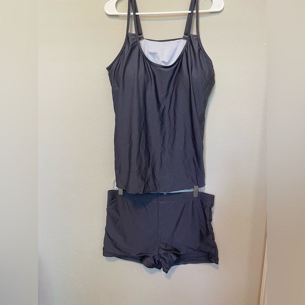 Swim Top and Shorts Set.